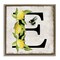 Stupell Industries Lemon & Bee E Letter Floater Framed Canvas Wall Art Design by Creatif Belle
